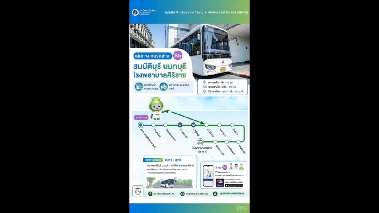 คณะแพทยศาสตร์ศิริราชพยาบาล-ให้บริการ-shuttle-bus-ระบบไฟ